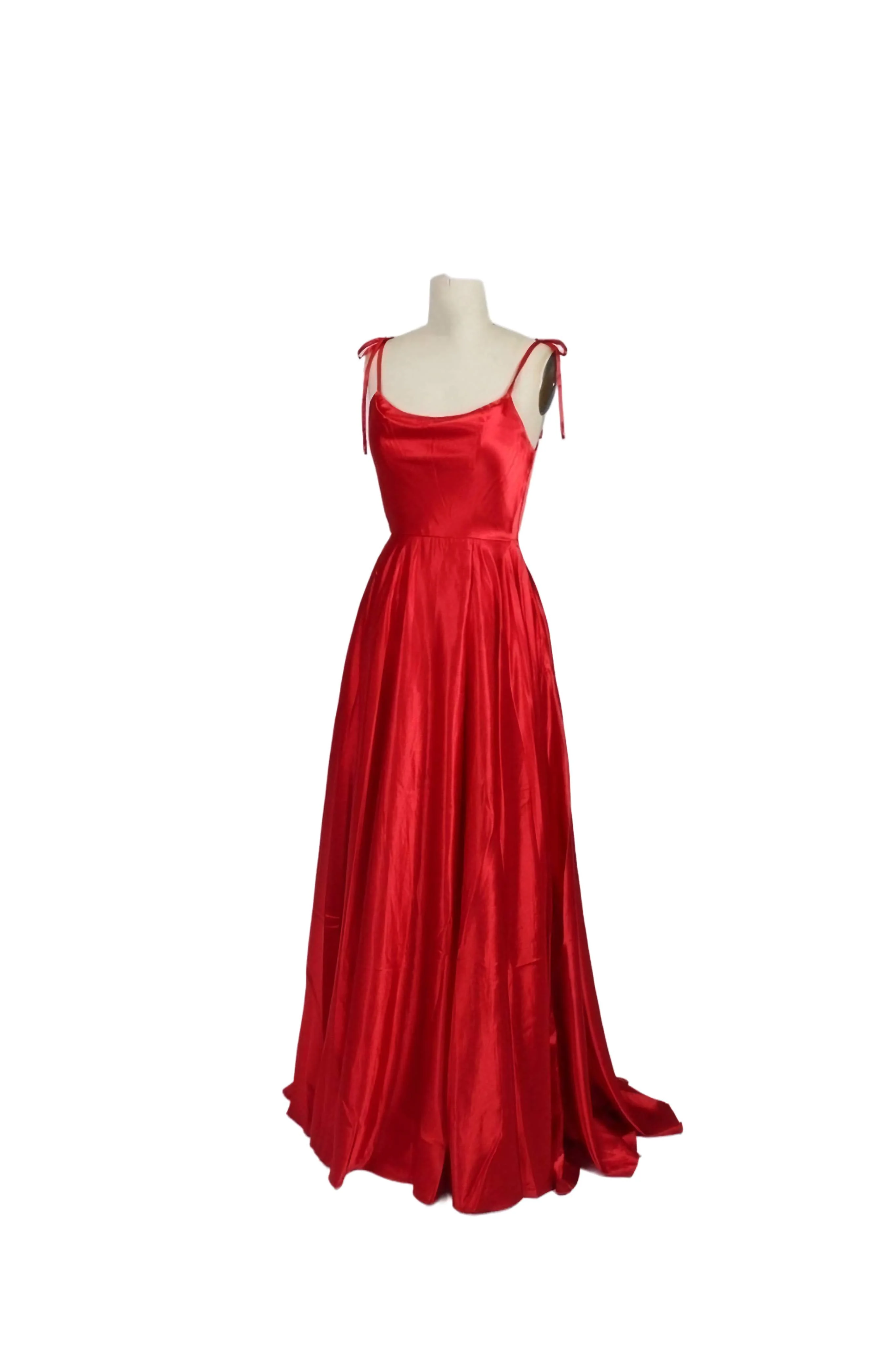 Abby Red satin ballgown 32644 - Image 5
