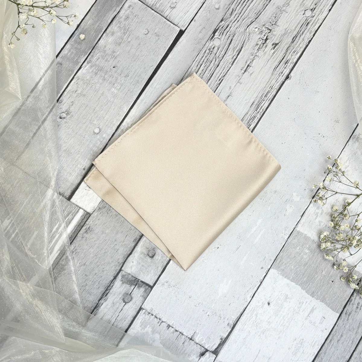 Antique Champagne Pocket Square - Image 2