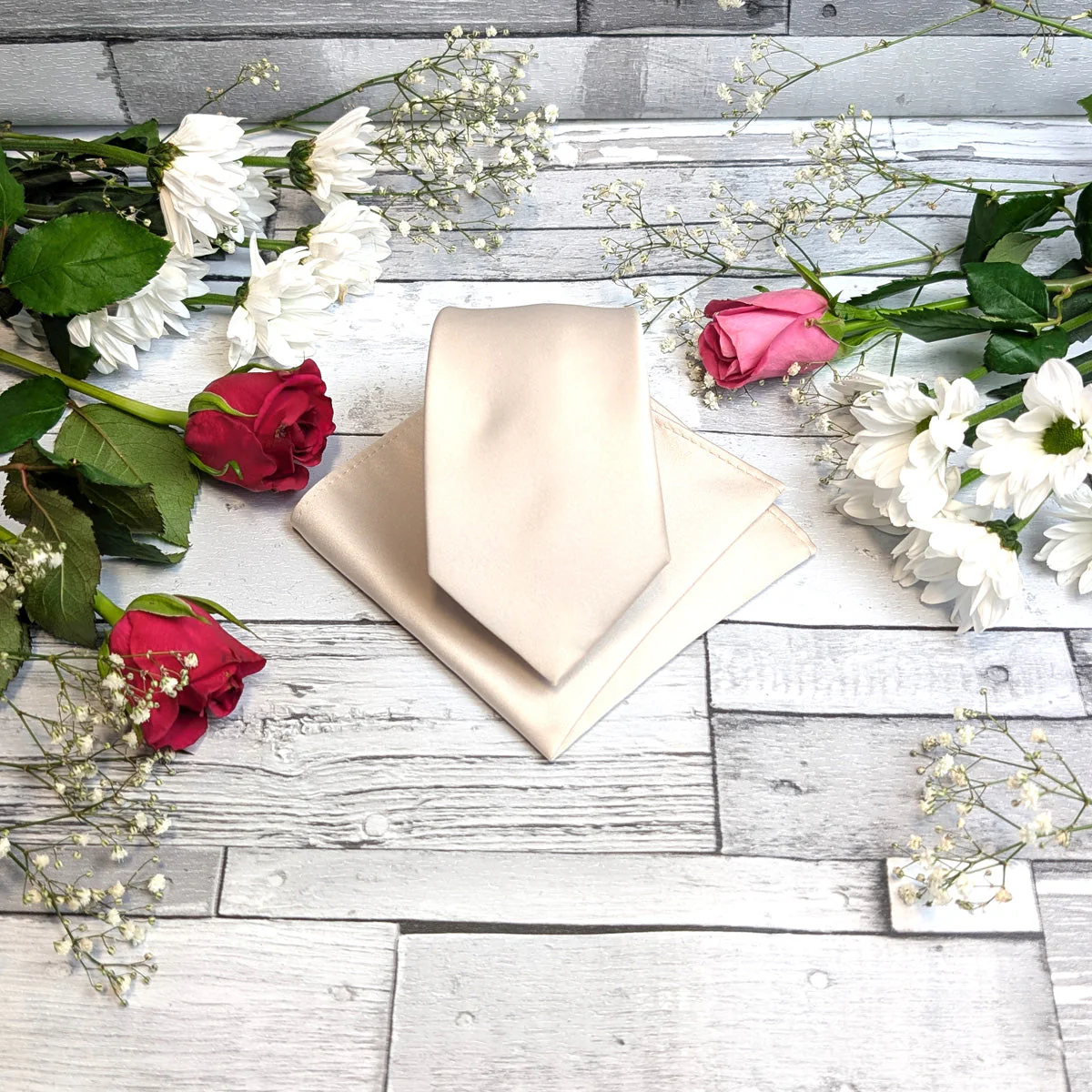 Antique Champagne Wedding Tie - Image 7