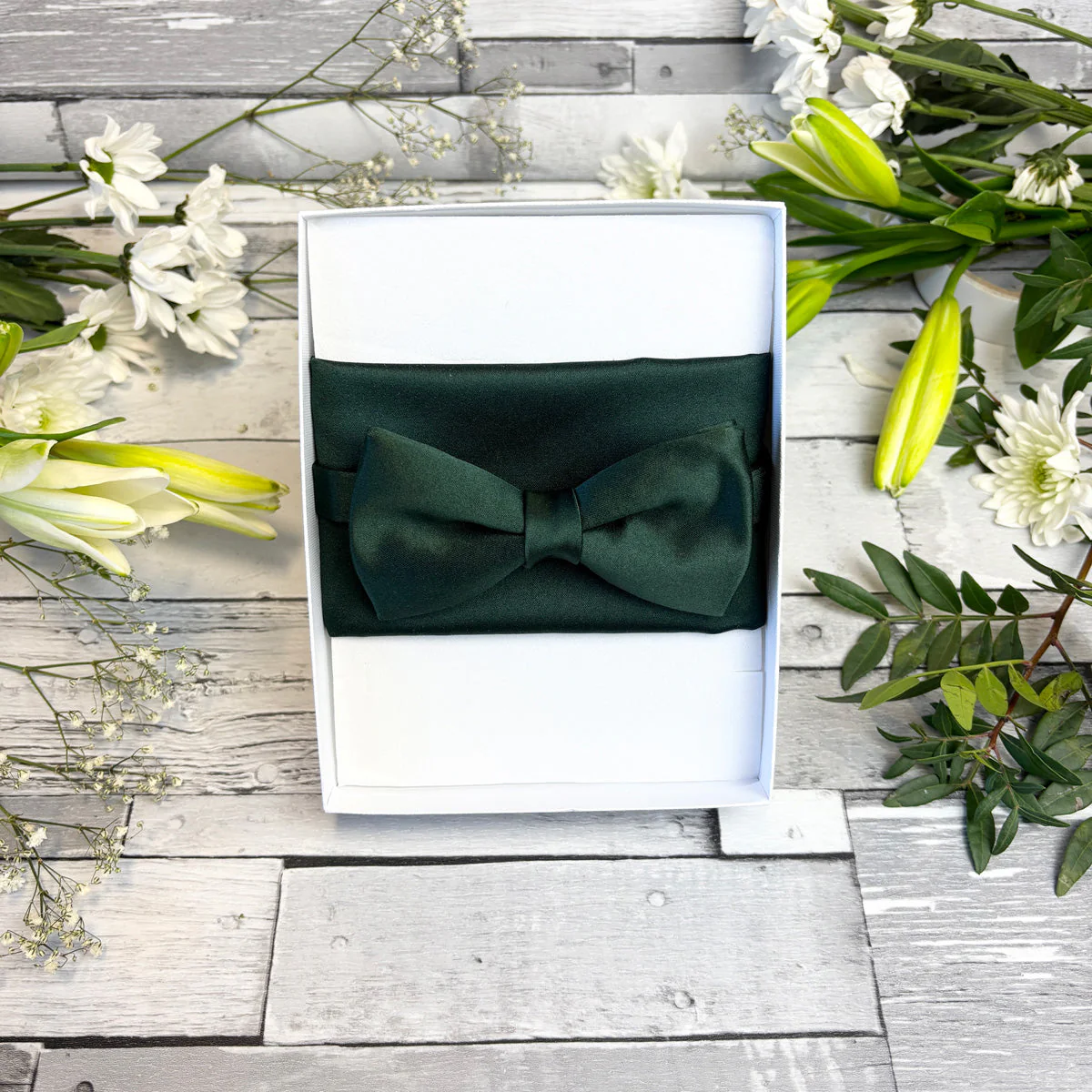 Bottle Green Bow Tie - Image 7
