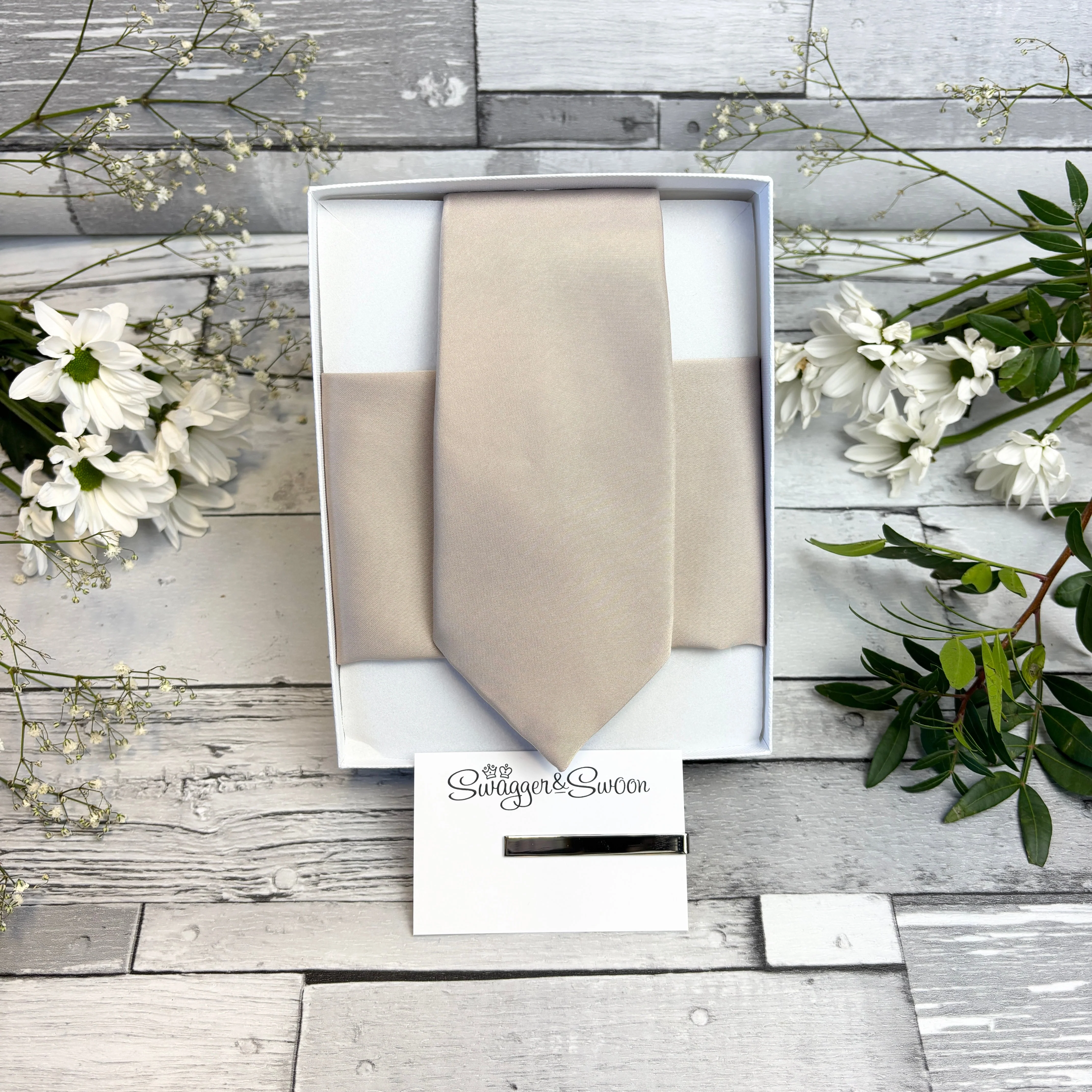 Champagne Wedding Tie - Image 7