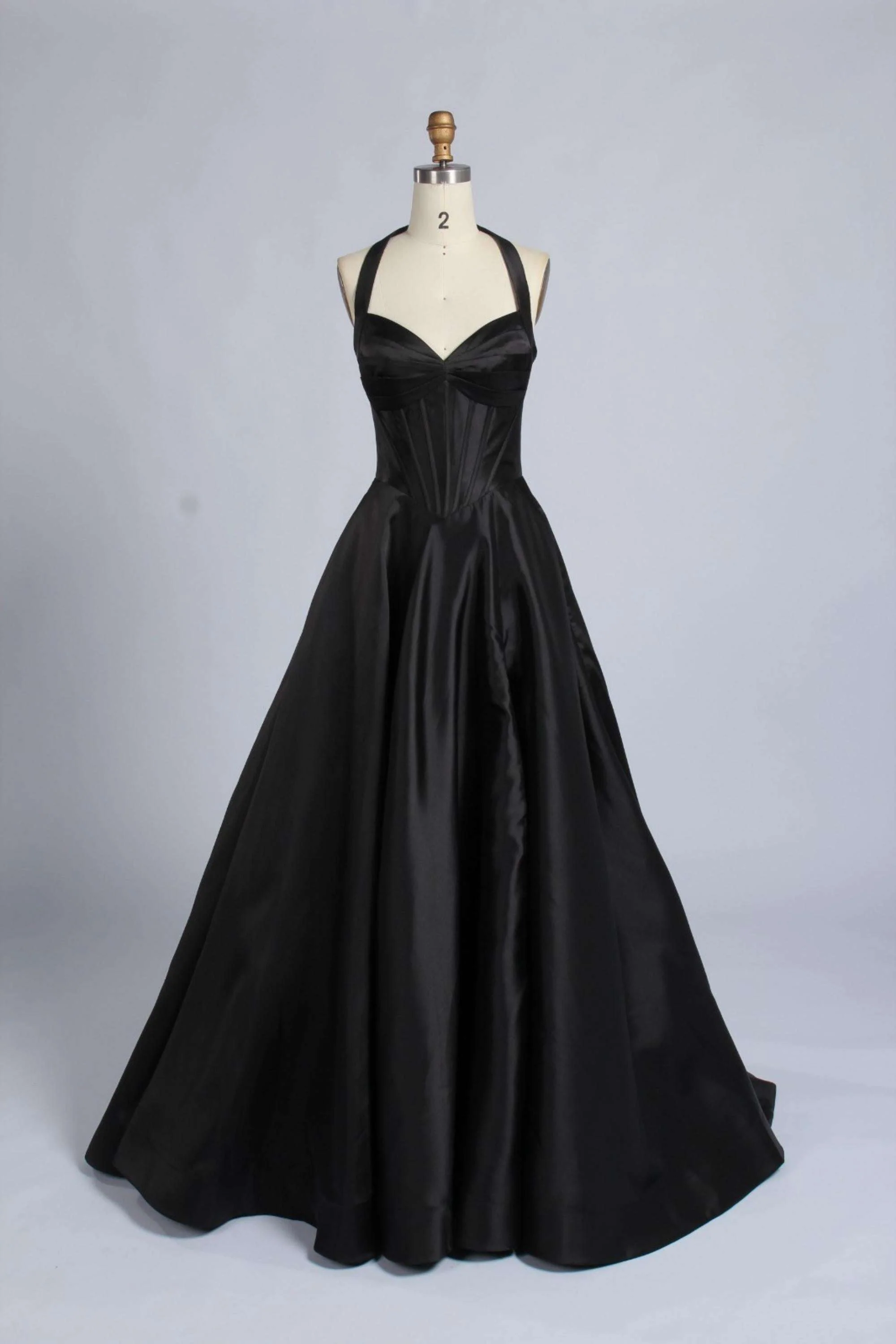 Jessica Stuart Bonnie Black Mikado Prom Ballgown - Image 4