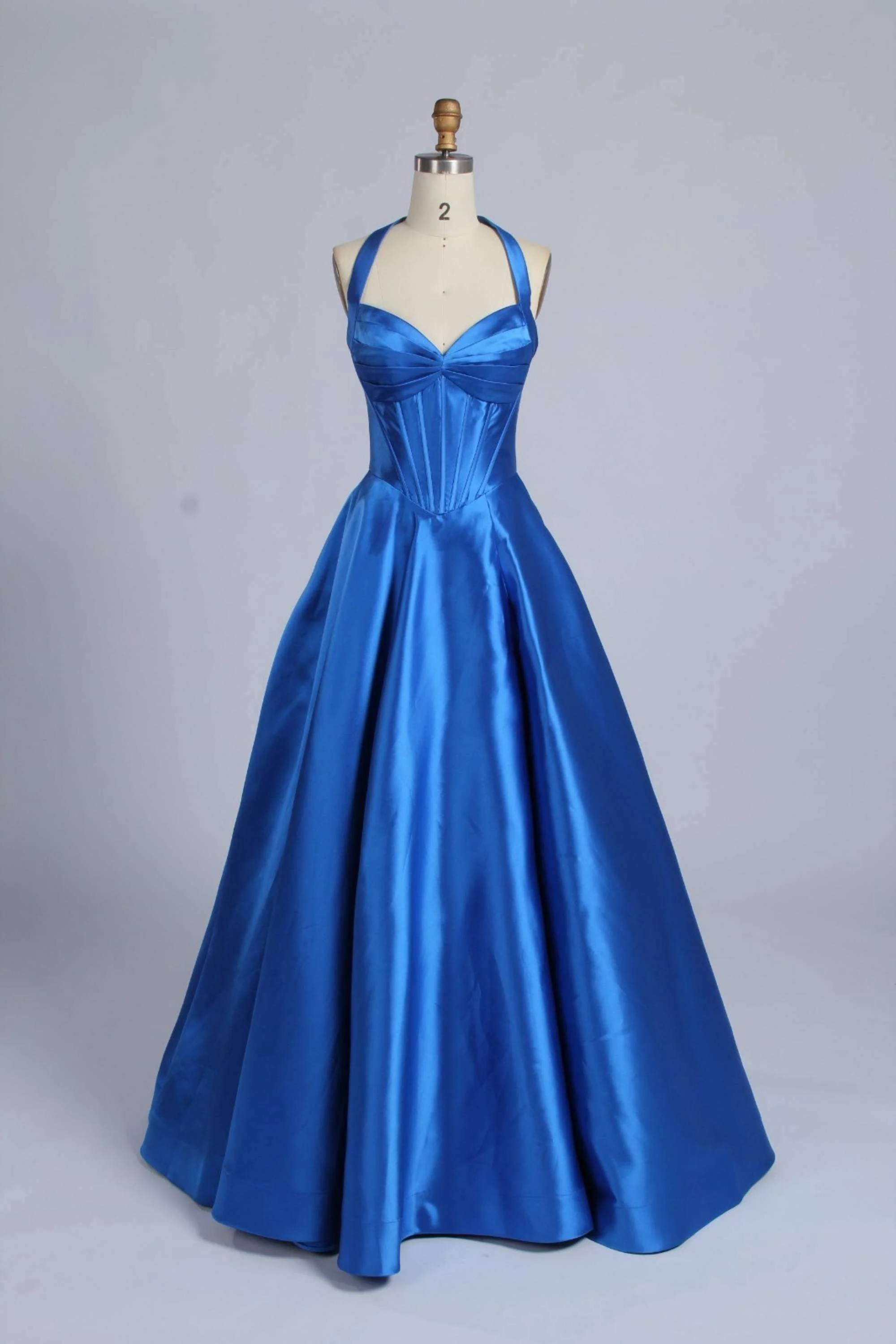 Jessica Stuart Bonnie Royal Blue Mikado Prom Ballgown - Image 4