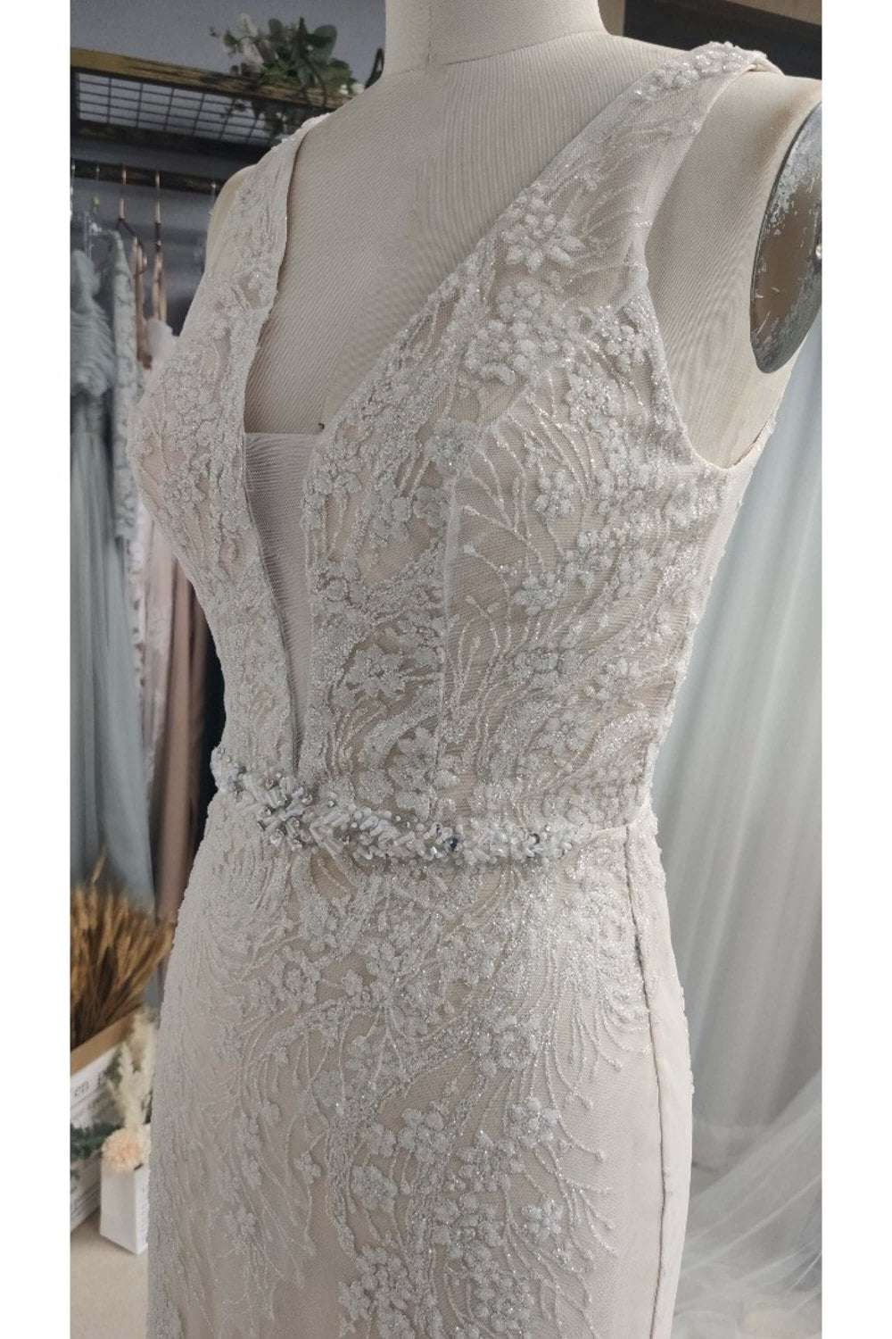 Ivory Sparkle Fishtail gown KT1335 - Image 5