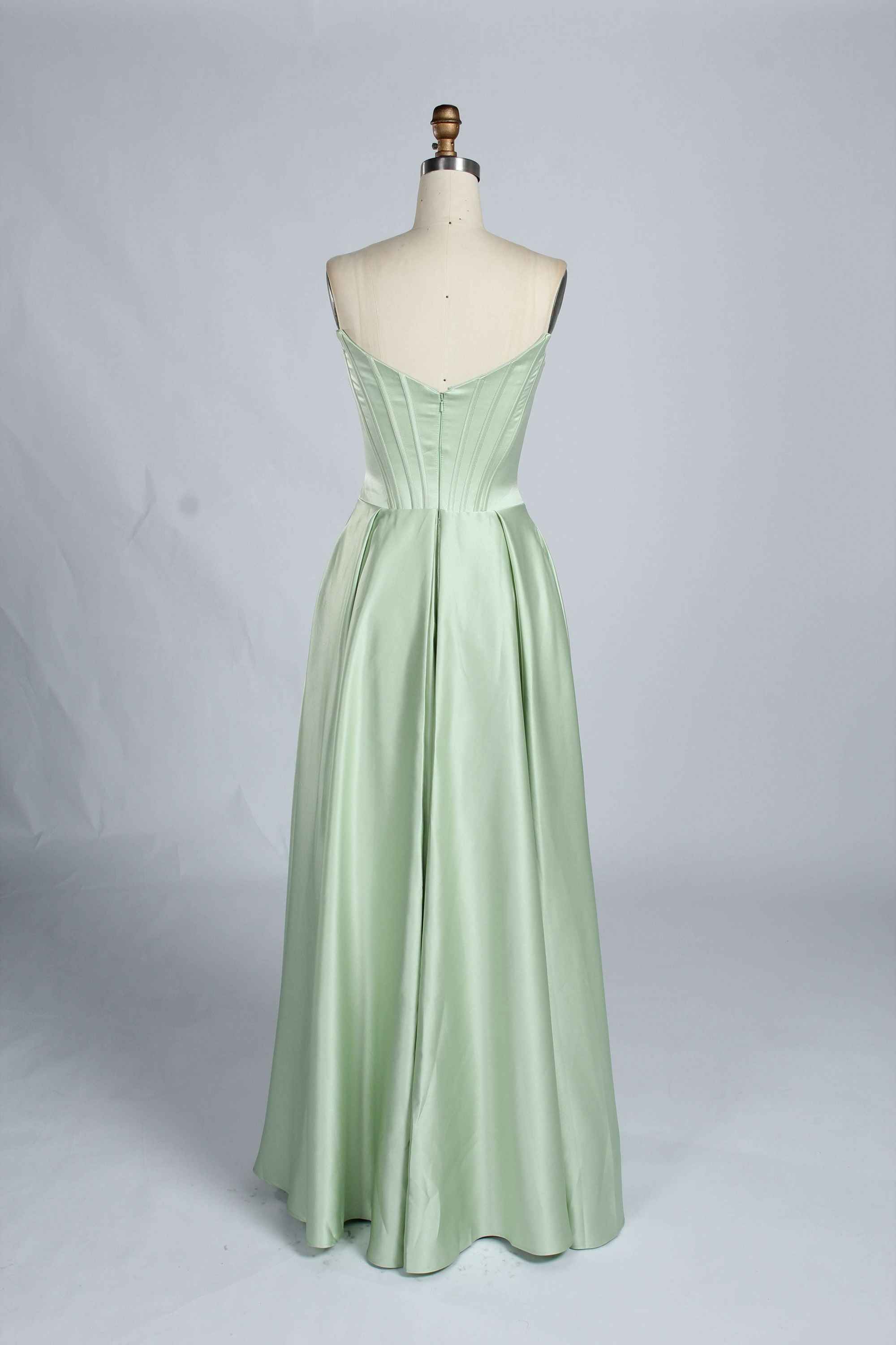 Jessica Stuart Sage Strapless Satin Prom Ballgown Darcy 33225 - Image 4