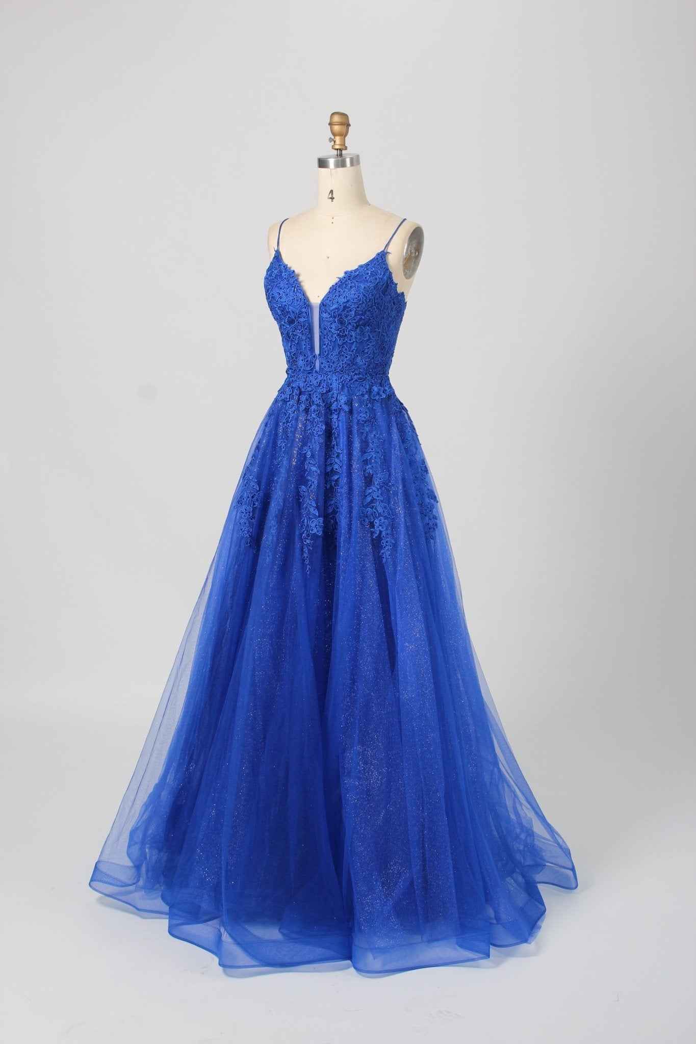 Joy Royal Blue Glitter Tulle Ballgown - Jessica Stuart - Image 5