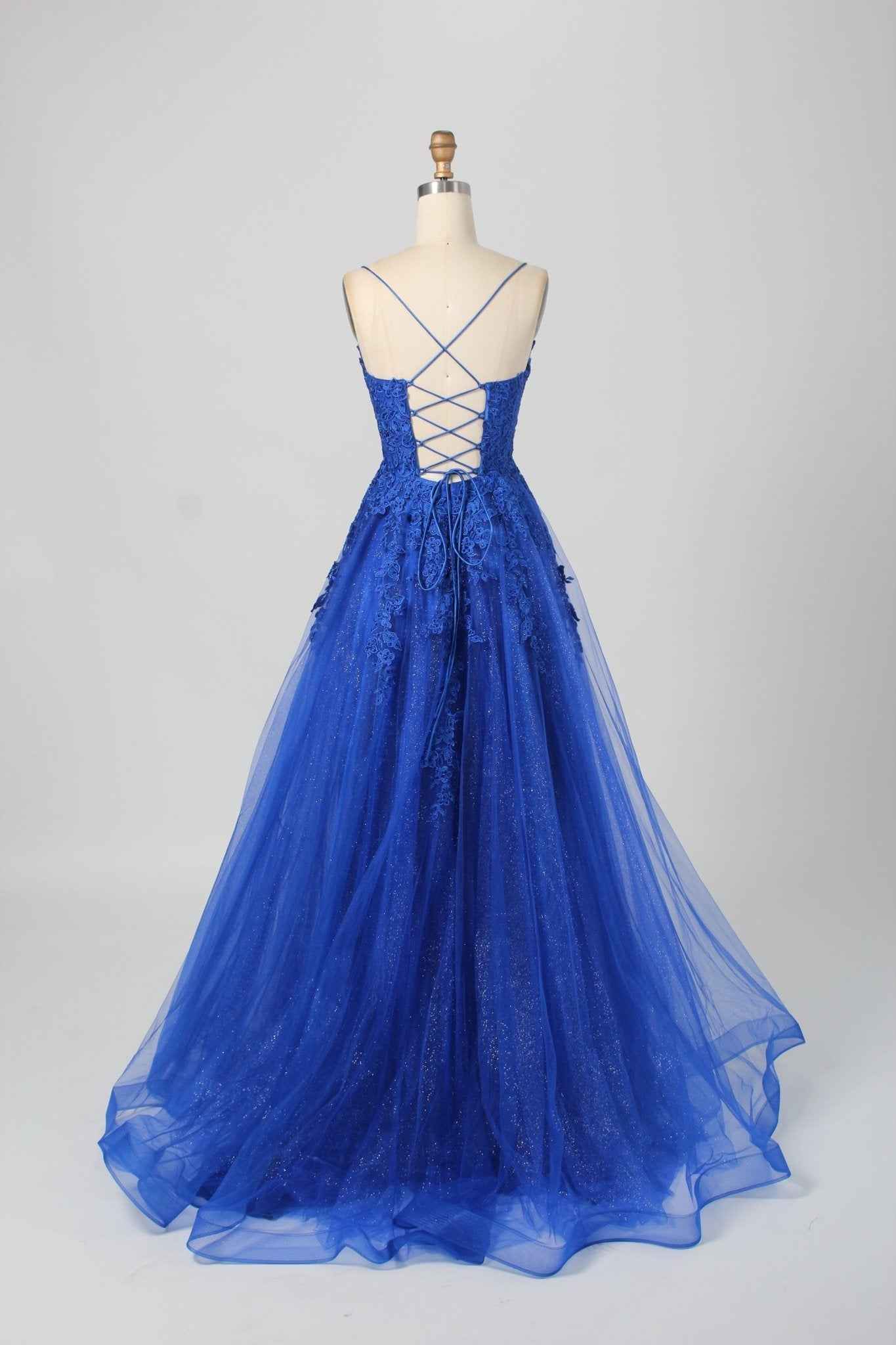 Joy Royal Blue Glitter Tulle Ballgown - Jessica Stuart - Image 6