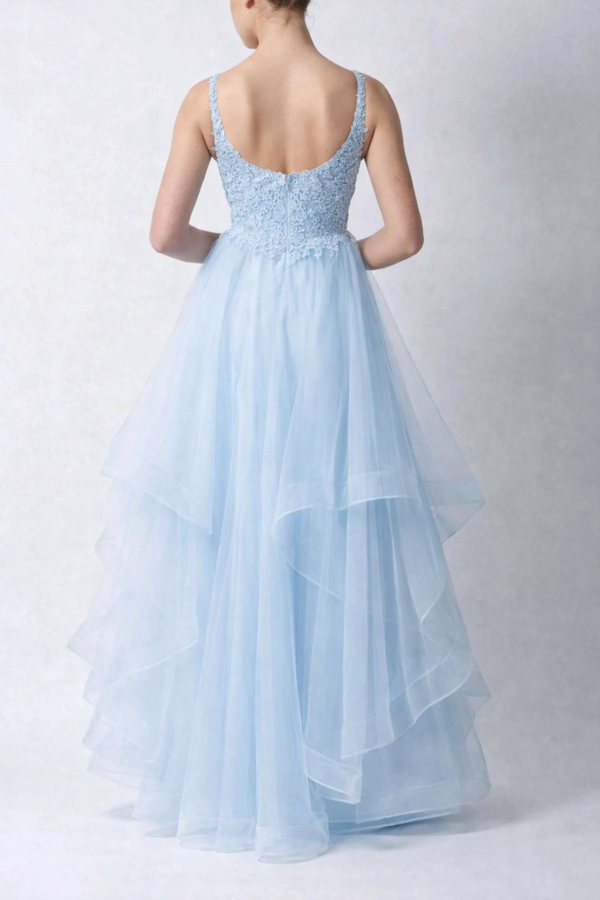 Mascara MC12515 Tulle Baby Blue Prom Dress - Image 2