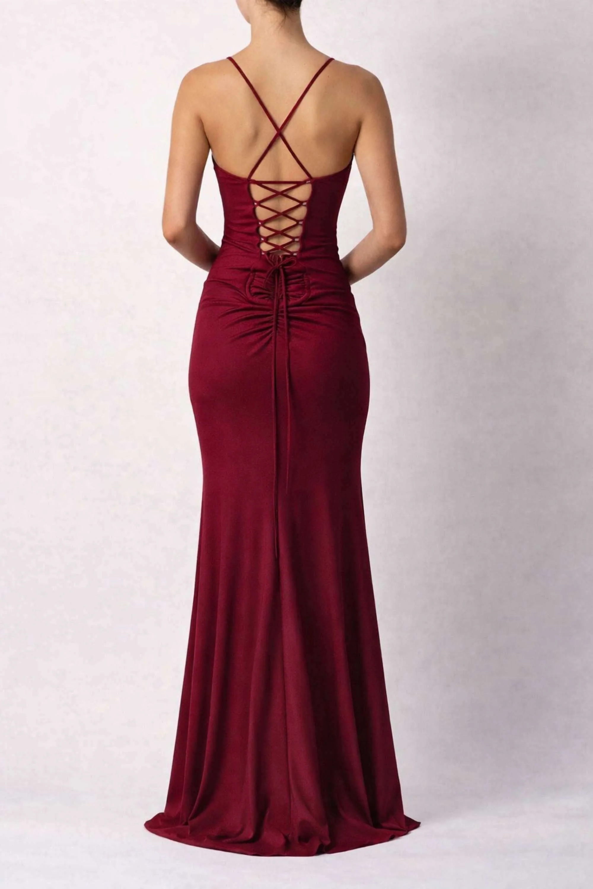 Mascara MC195113 Berry Crosspleat Jersey Dress - Image 2