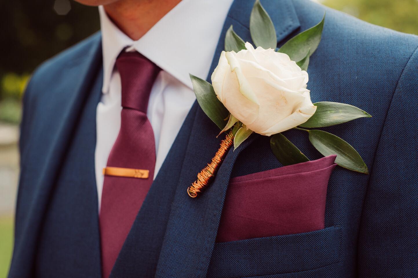 Plum Wedding Tie - Image 4