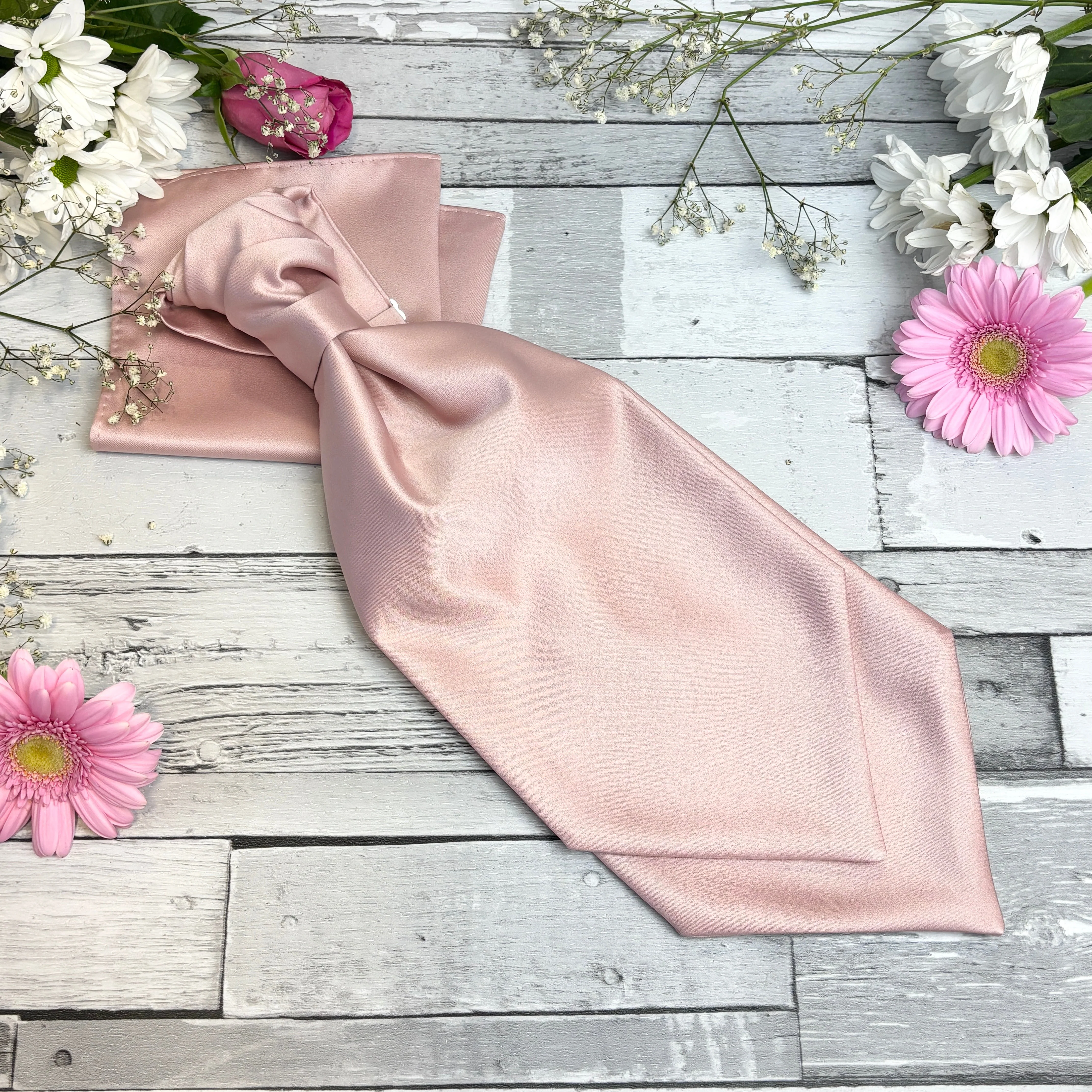 Rose Gold Wedding Cravat - Image 2
