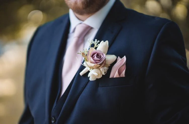 Rose Gold Wedding Tie - Image 4