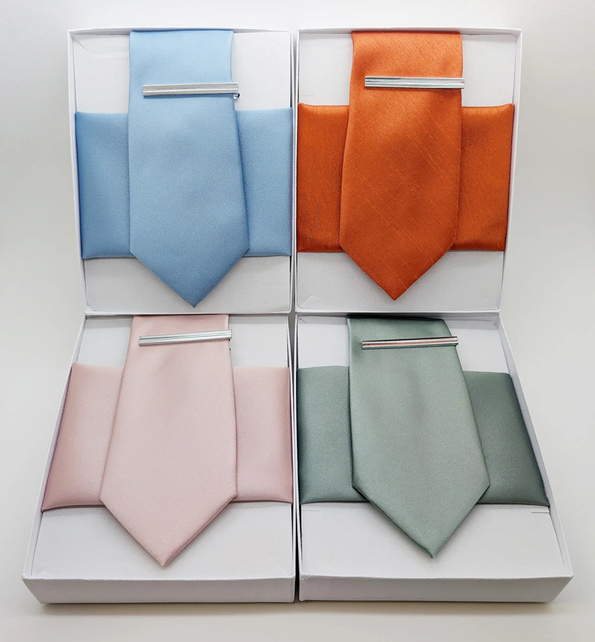 Smokey Blue Wedding Tie - Image 5