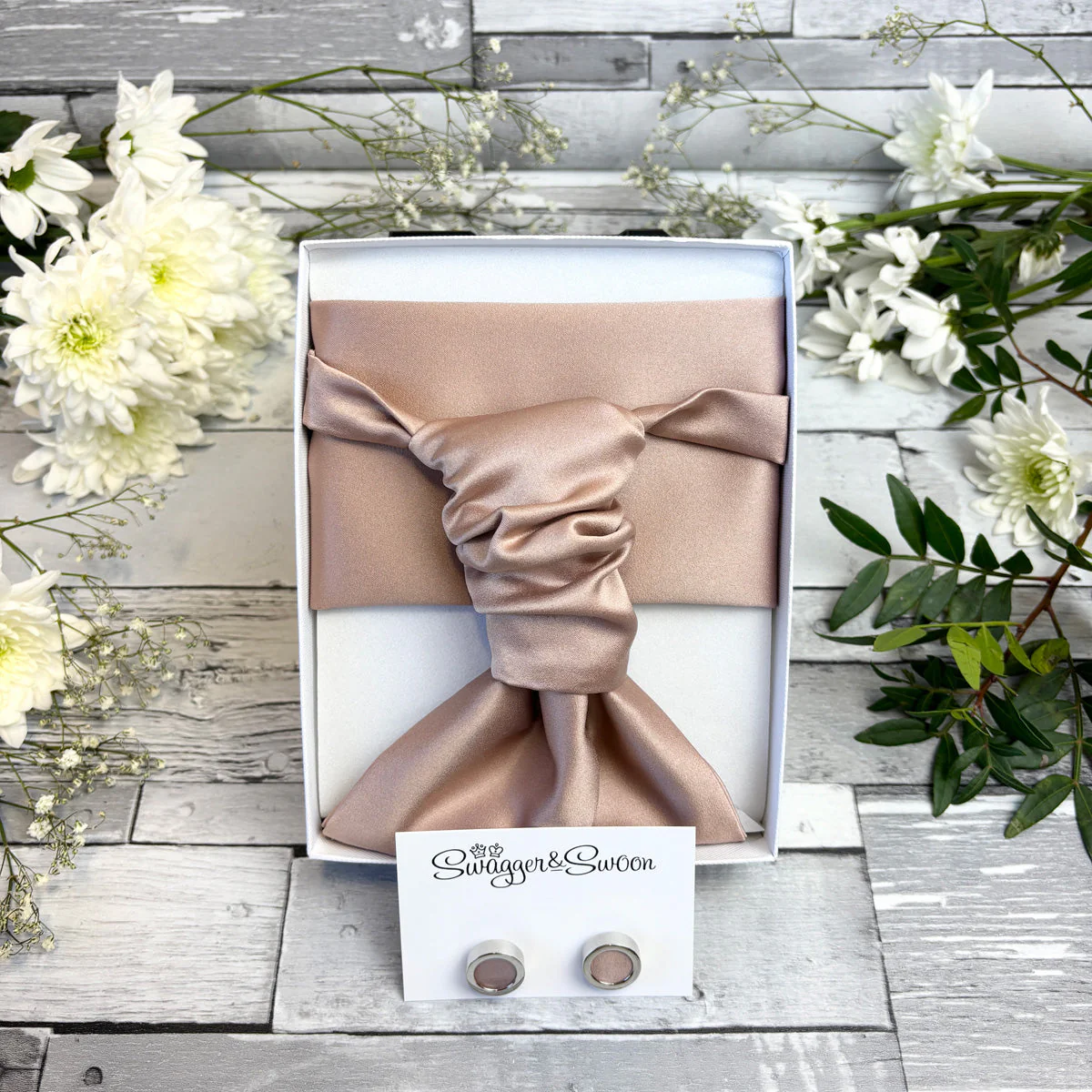 Taupe Wedding Cravat - Image 3