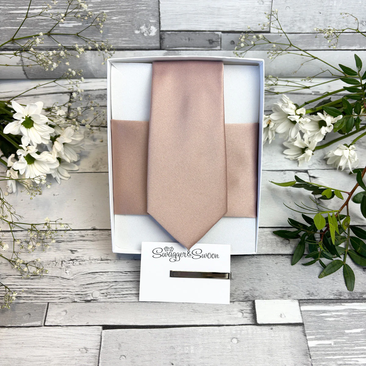 Taupe Wedding Tie - Image 3