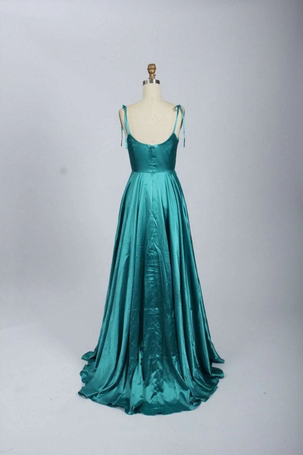 Abby Teal satin ballgown 32644 - Image 6