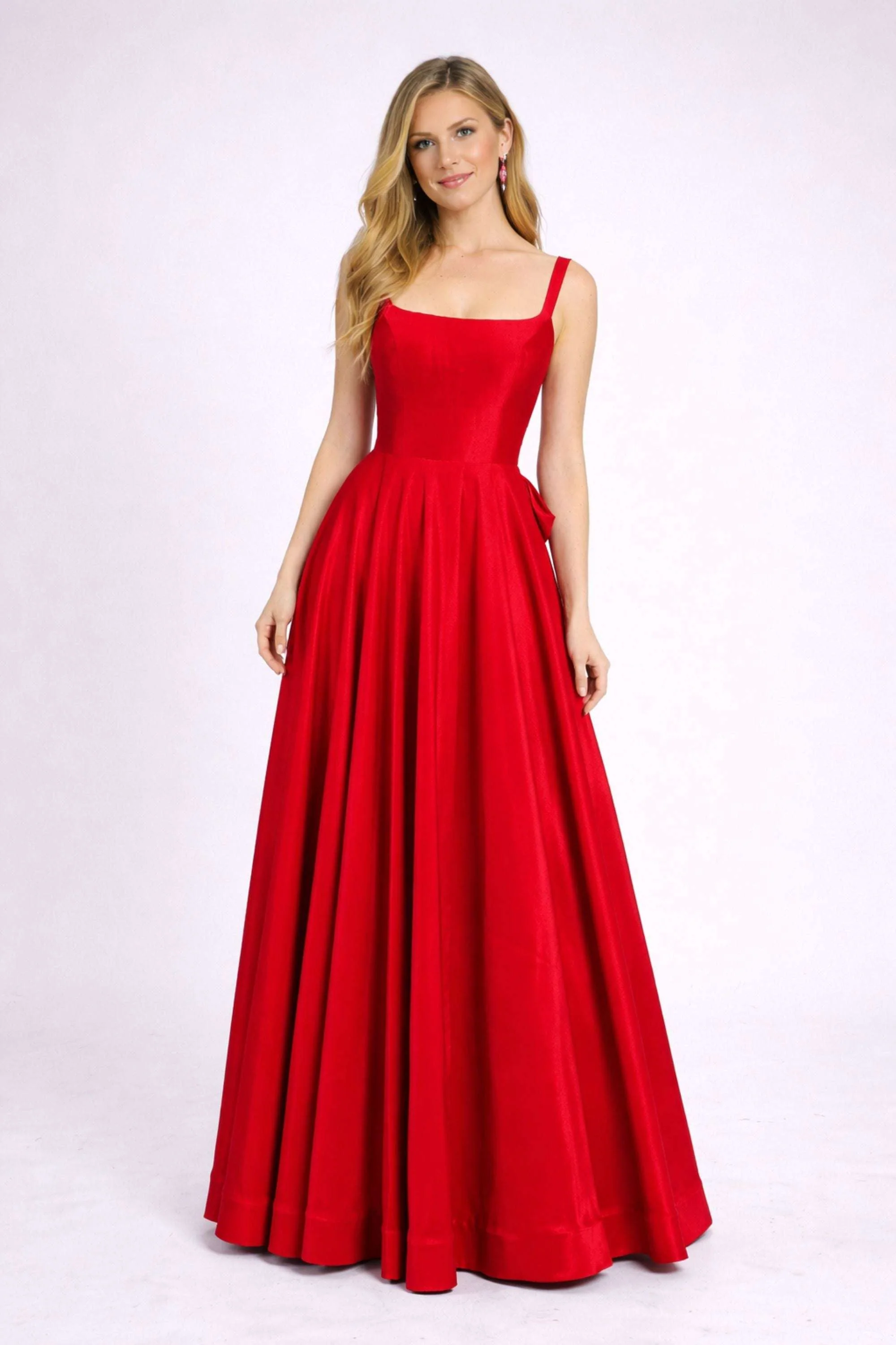 Tillie Red Bow Tafetta Ball Gown by Jessica Stuart